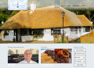 Blue Hayes Restaurant Website